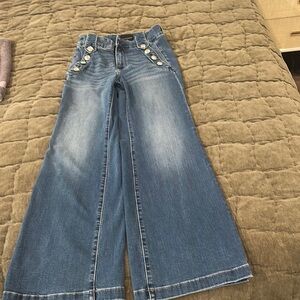White House Black Market Wide-Leg Blue Jeans